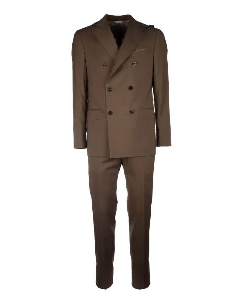 Boglioli double-breasted wool suit - Braun Braun