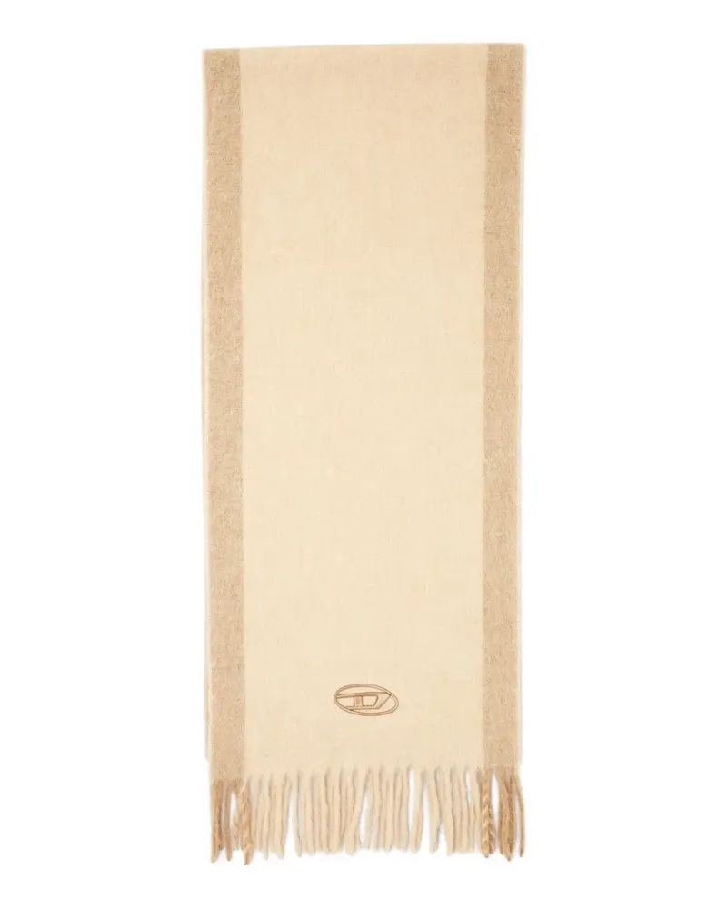 Diesel Bestickter Schal mit Fransensaum - Nude Nude