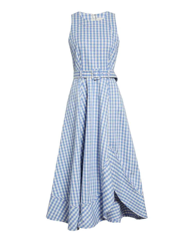 Cinq à Sept Zelda gingham-check midi dress - Blau Blau