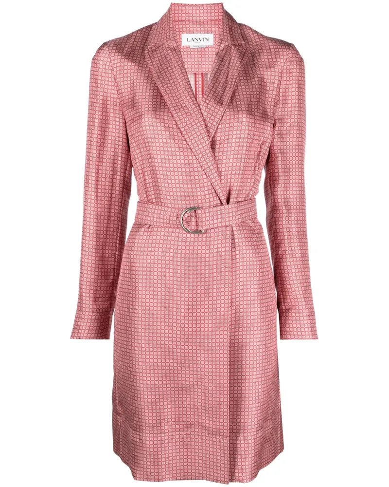 Lanvin Seidenkleid mit geometrischem Print - Rosa Rosa