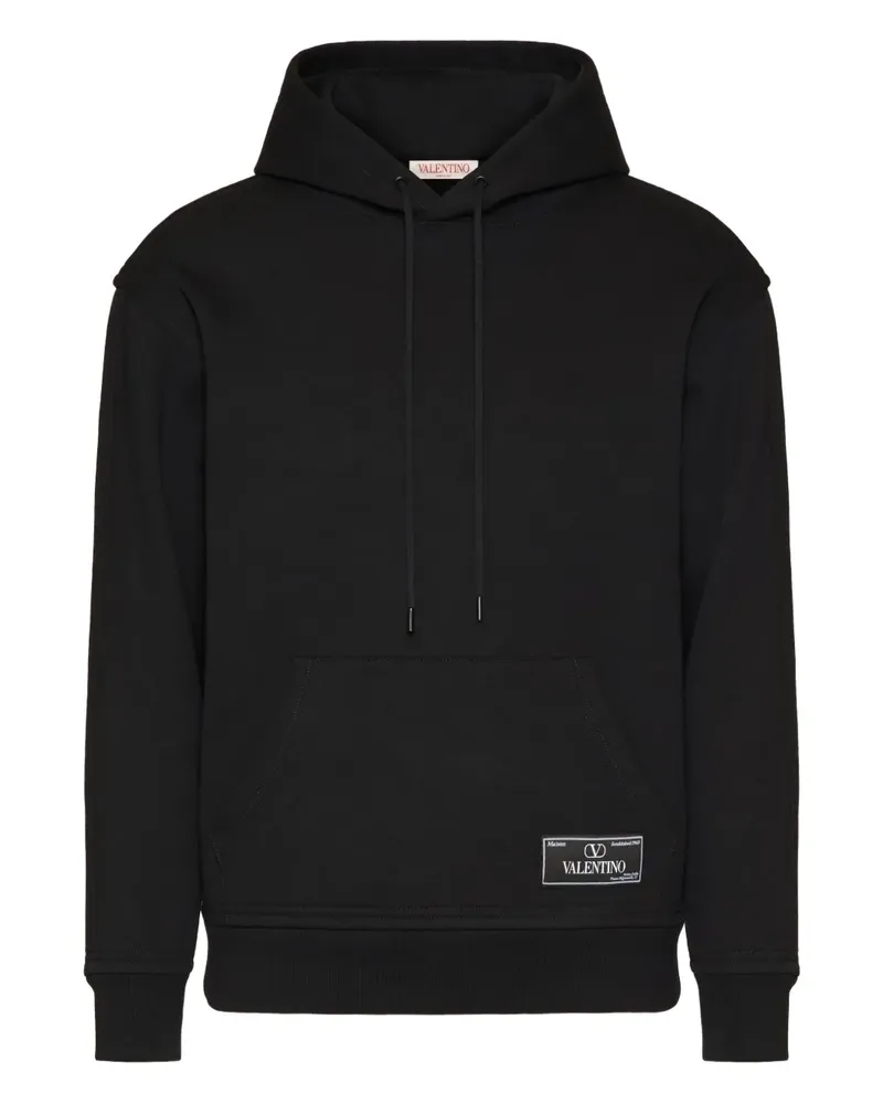 Valentino Garavani Hoodie mit Logo-Applikation - Schwarz Schwarz