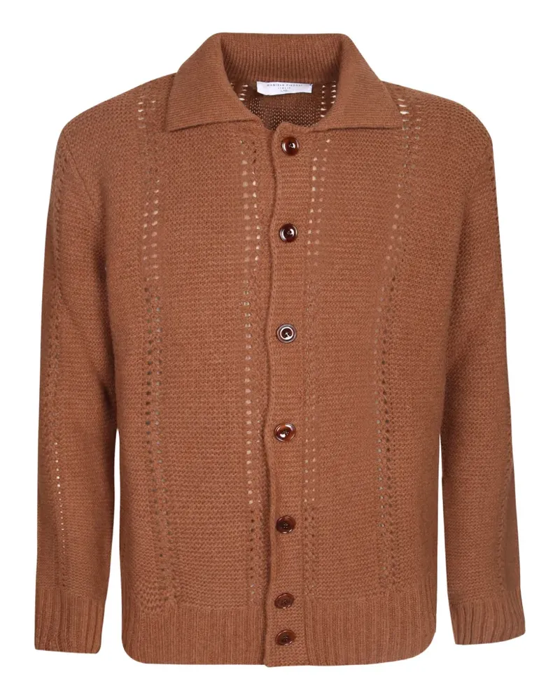 Daniele Fiesoli Cardigan mit Lochstrickmuster - Braun Braun