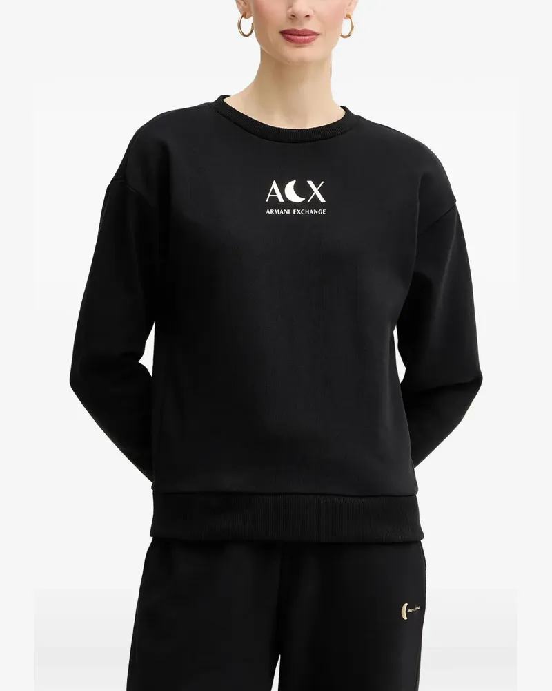 Armani Exchange Sweatshirt mit Logo - Schwarz Schwarz