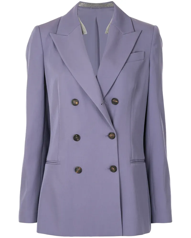 Brunello Cucinelli Doppelreihiger Blazer - Violett Violett