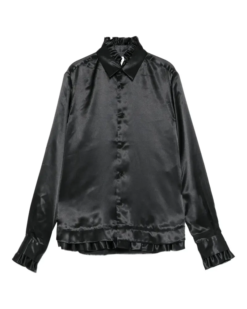 Noir Kei Ninomiya T-Shirt mit Rüschenborten - Schwarz Schwarz