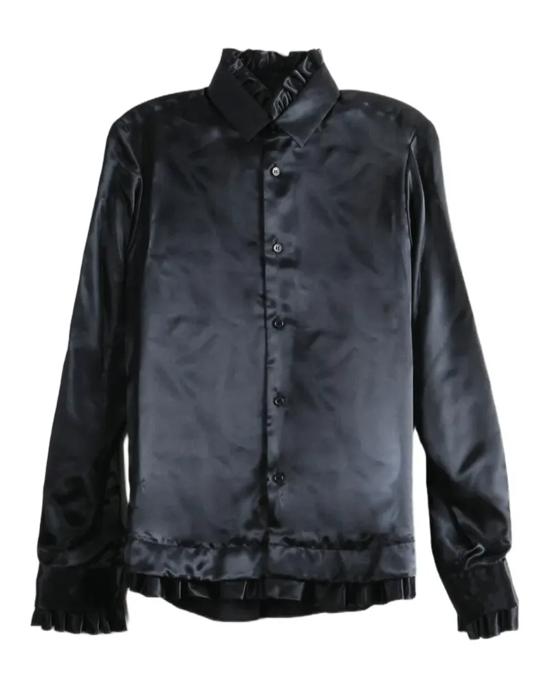 Noir Kei Ninomiya T-Shirt mit Rüschenborten - Schwarz Schwarz