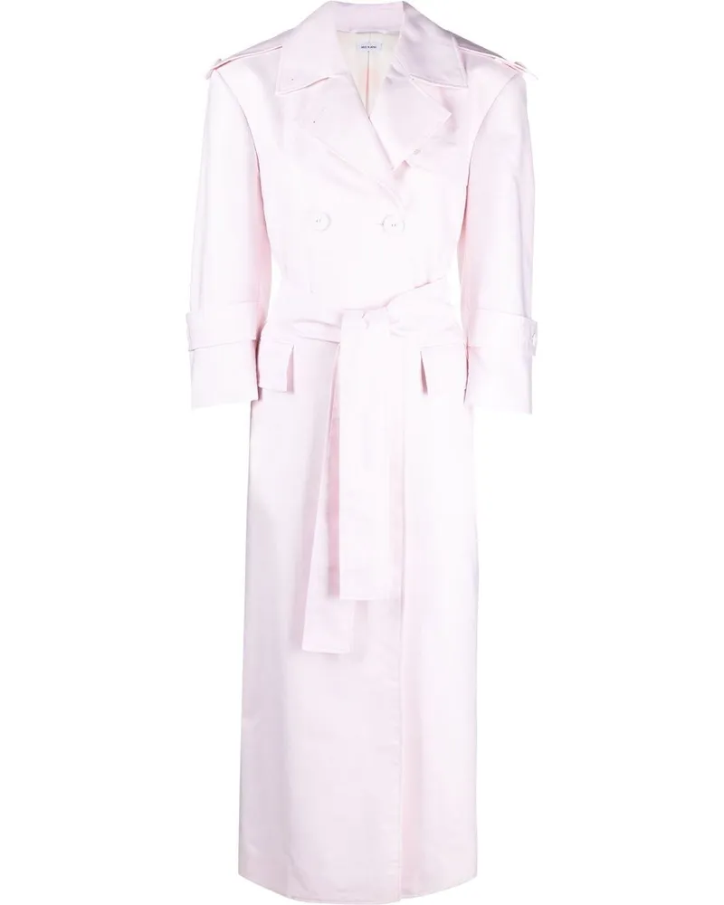 Thom Browne Doppelreihiger Trenchcoat Rosa