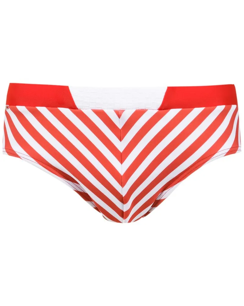 Amir Slama Gestreifte Badehose - Rot Rot