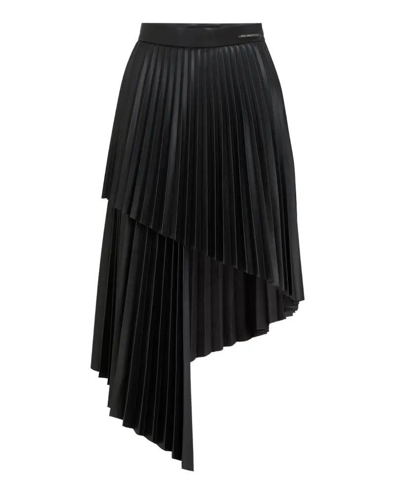 Karl Lagerfeld pleated asymmetric midi skirt - Schwarz Schwarz