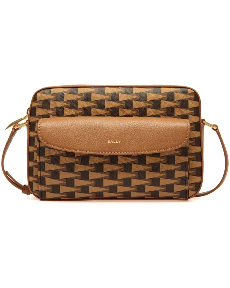 Bally Daniel Tasche mit Print Braun