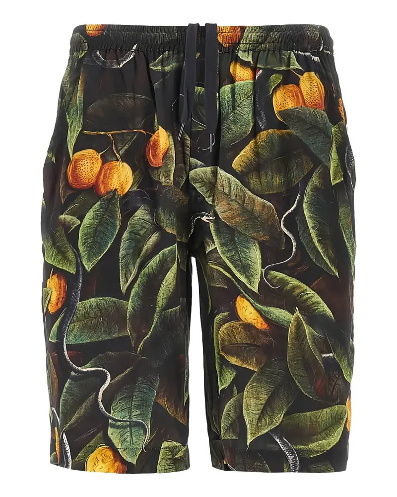 ENDLESS JOY Shorts mit Schlangenprint - Grün Grün