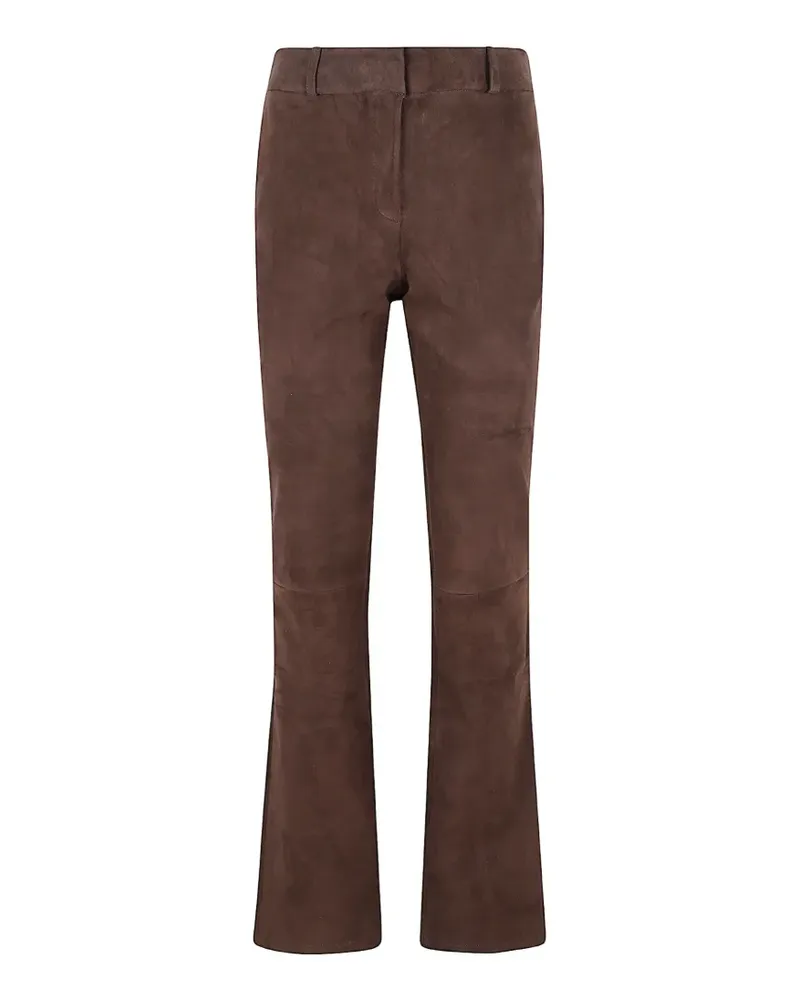 Arma Lucia suede flared trousers - Braun Braun