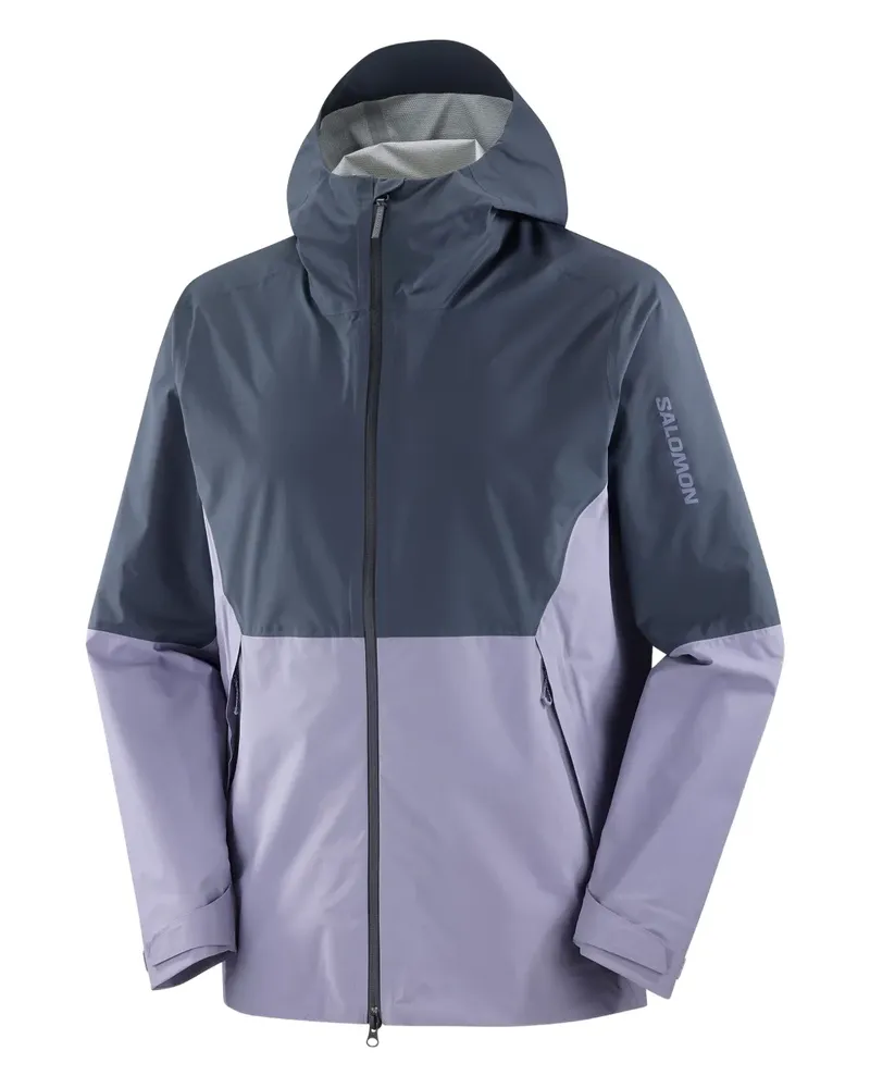Salomon Zweifarbige Kapuzenjacke - Blau Blau