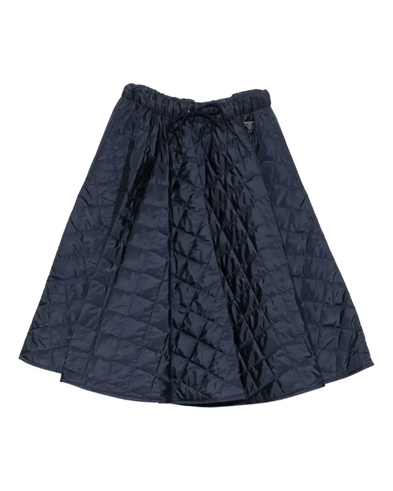 Prada quilted drawstring midi skirt - Blau Blau
