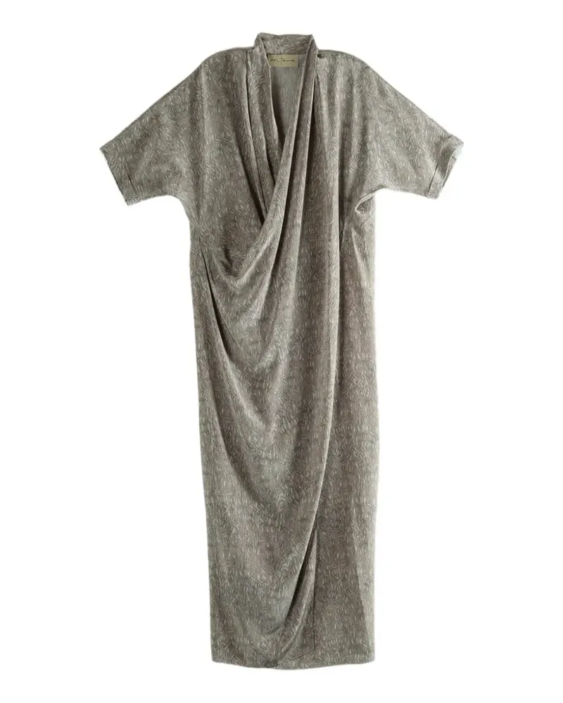Cortana draped V-neck dress - Grau Grau