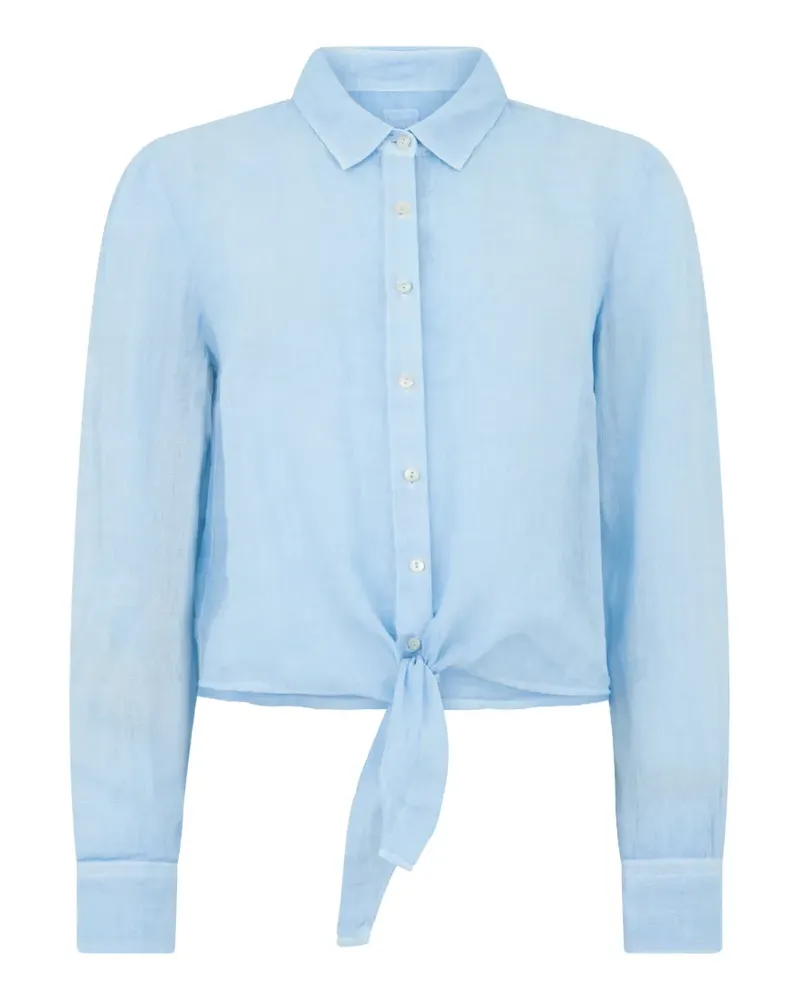120% Lino button shirt - Blau Blau