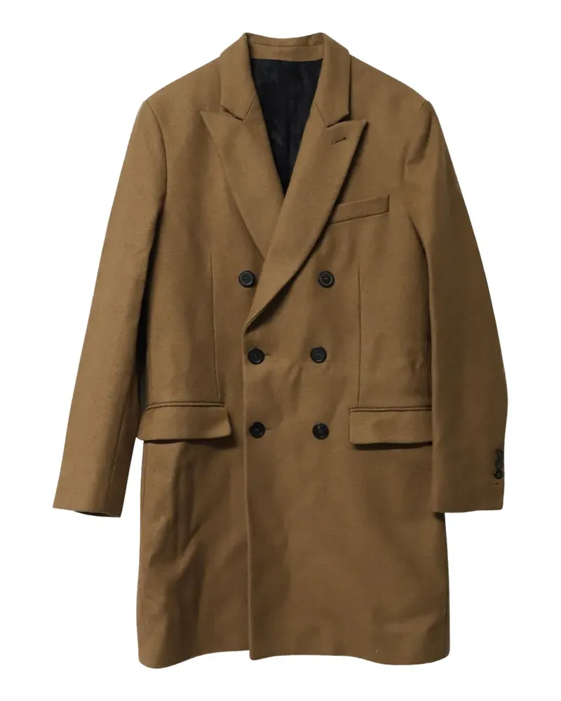 AMI Paris double-breasted coat - Braun Braun