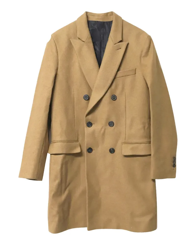 AMI Paris double-breasted coat - Braun Braun