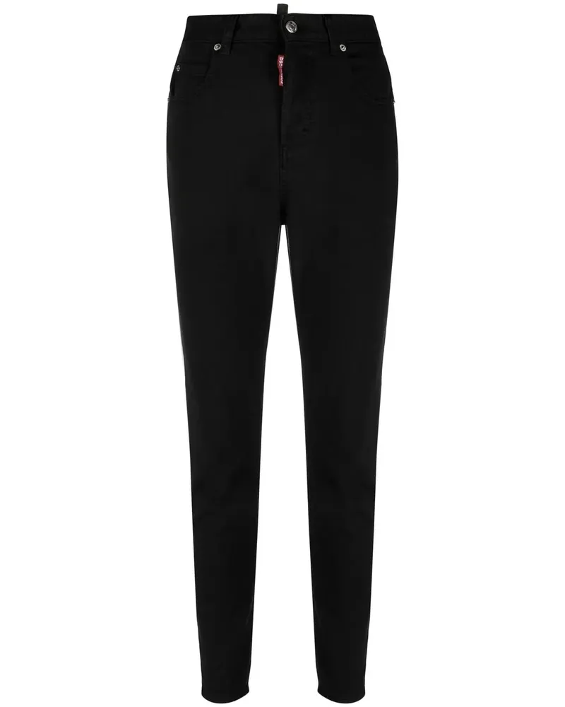Dsquared2 Tapered-Jeans mit hohem Bund - Schwarz Schwarz