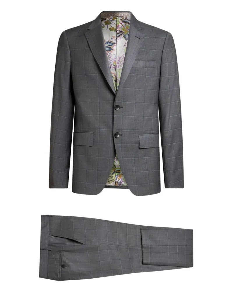 Etro Anzug mit Karomuster - Grau Grau