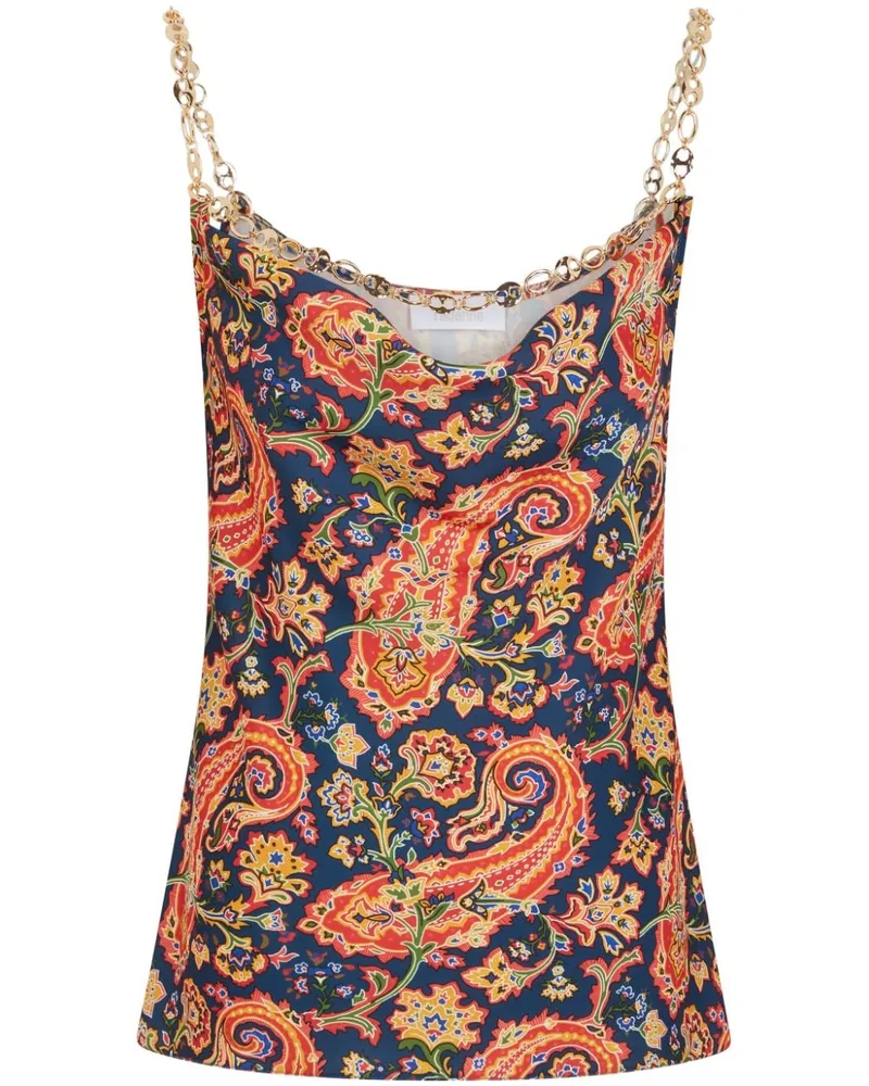Paco Rabanne Top mit Paisley-Print - Blau Blau