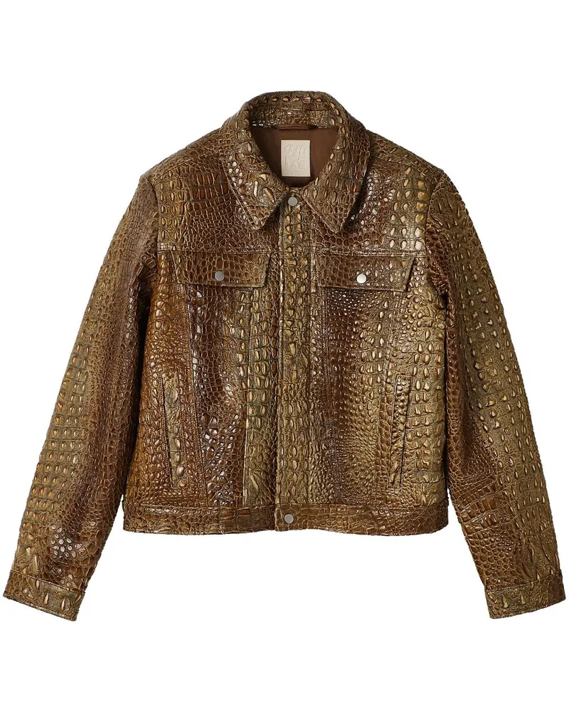 Camper Jacke aus Leder - Braun Braun