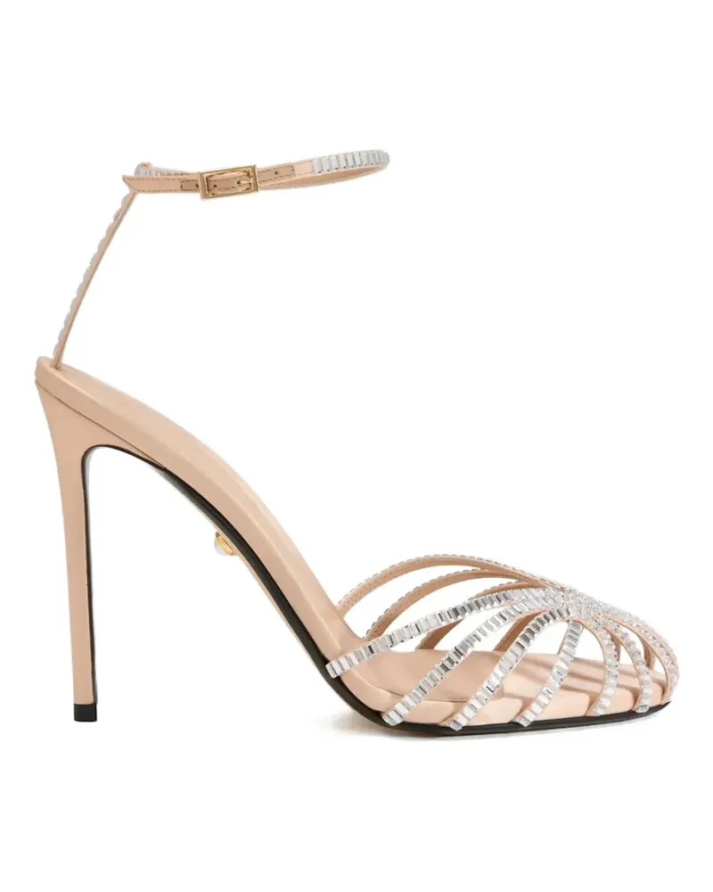 Alevì crystal-embellished strap sandals - Nude Nude