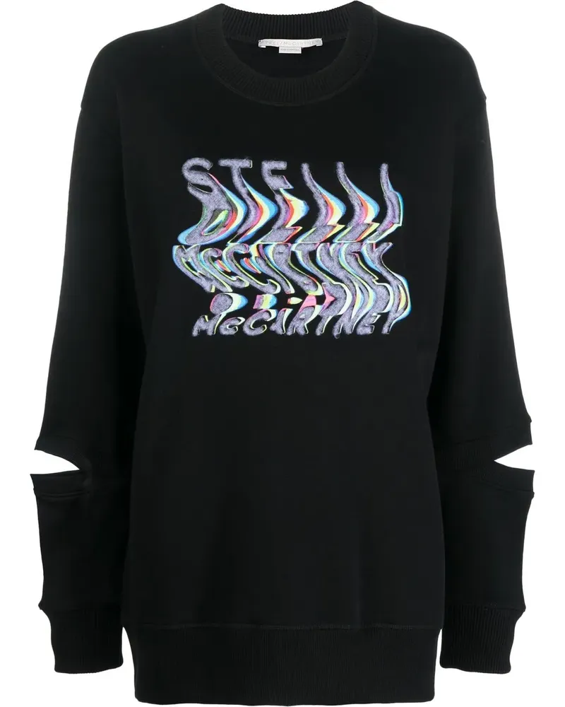 Stella McCartney Oversized-Sweatshirt mit Logo - Schwarz Schwarz