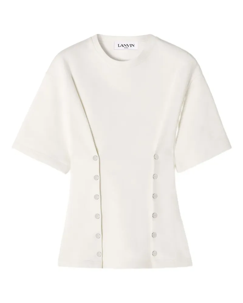 Lanvin Schmales Oberteil mit Knopfdetail - Weiß Weiß