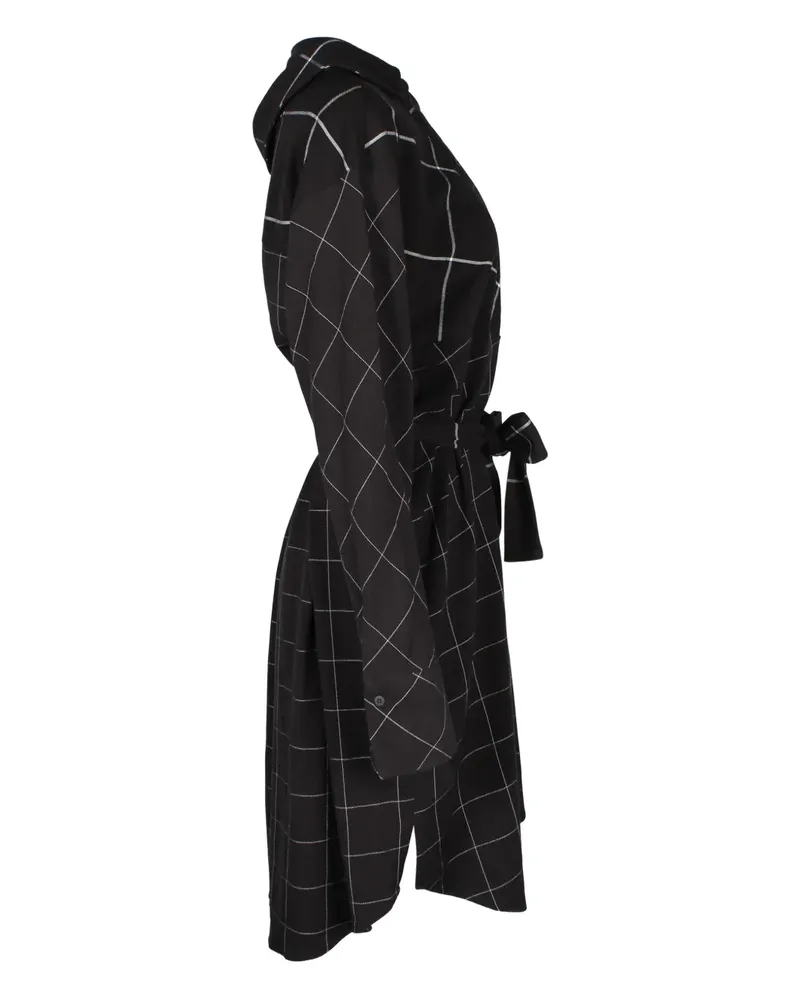 Maje Kleid mit Gitter-Print - Schwarz Schwarz