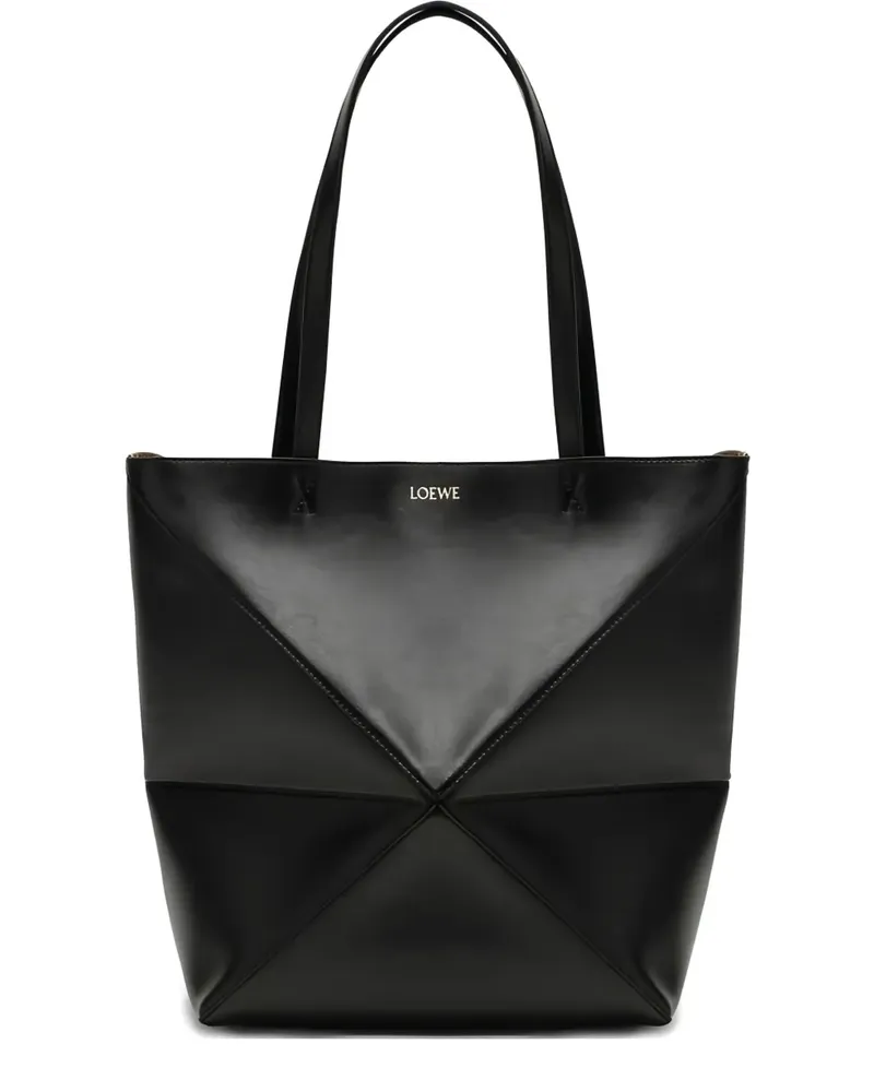Loewe Mittelgroße Puzzle Fold Handtasche - Schwarz Schwarz