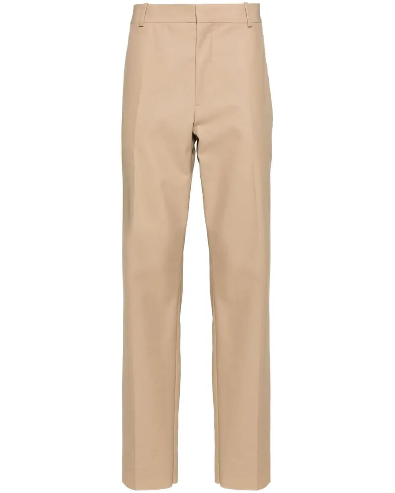 Alexander McQueen Halbhohe Twill-Hose - Nude Nude