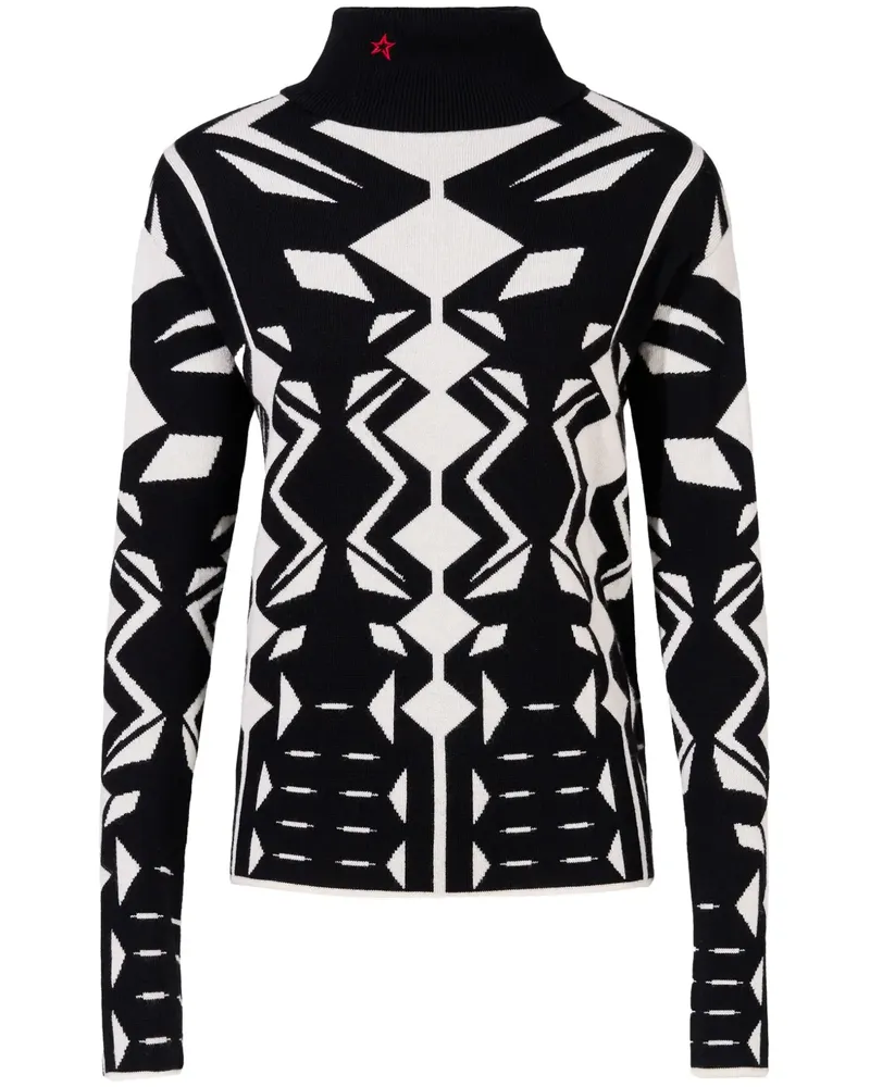 Perfect Moment Geometrischer Pullover - Weiß Weiß