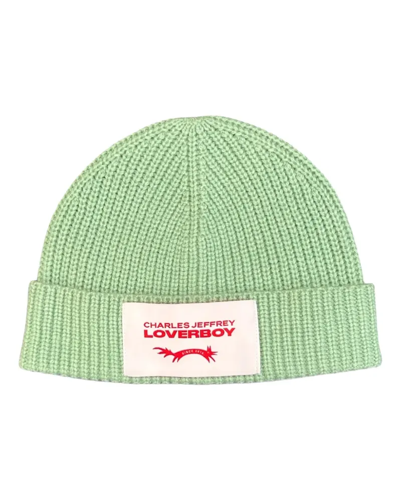 Charles Jeffrey Loverboy chunky ribbed beanie hat - Grün Grün