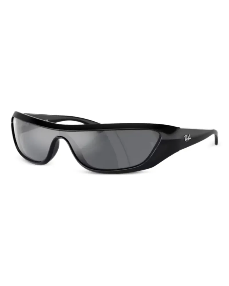 Ray Ban Xan Bio-Based Sonnenbrille mit Shield-Gestell - Black Black