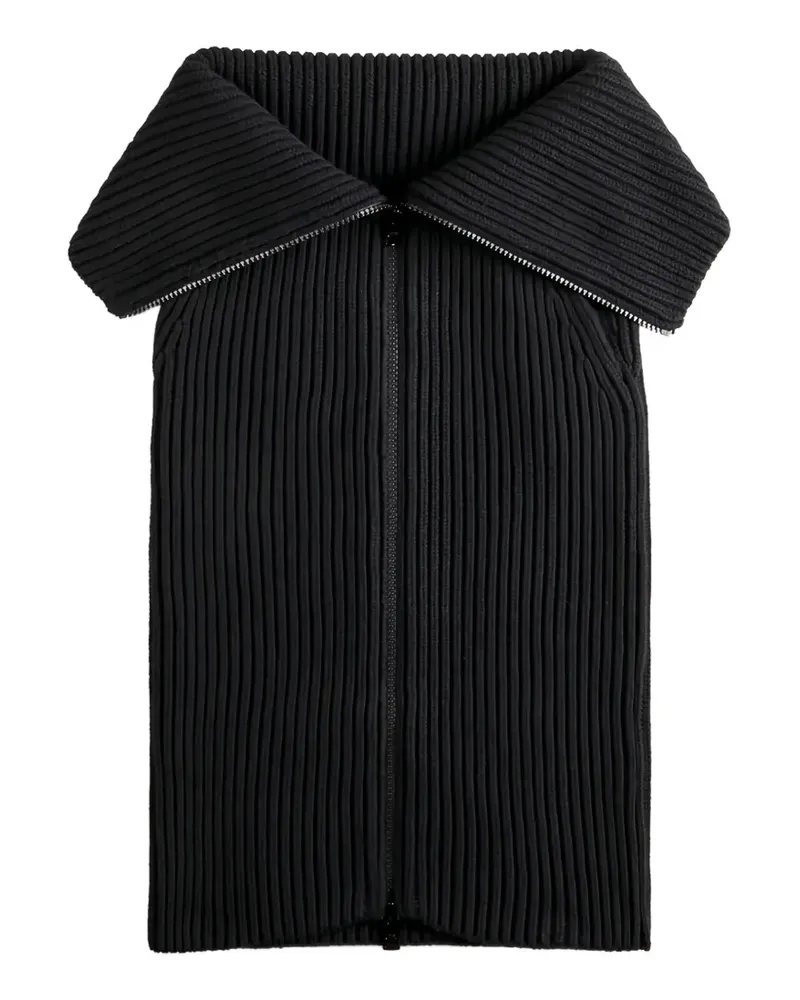 TOD'S zip ribbed skirt - Schwarz Schwarz