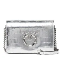 Pinko Mini Love Umhängetasche Silber