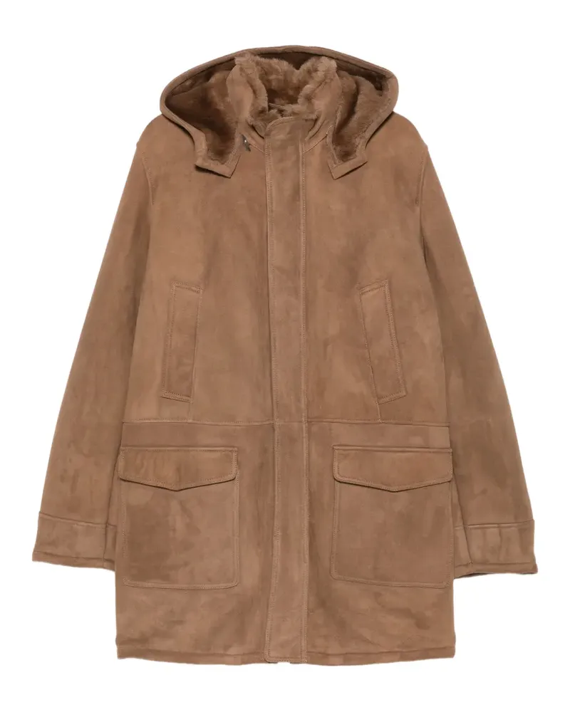 Arma Levy hooded suede jacket - Braun Braun