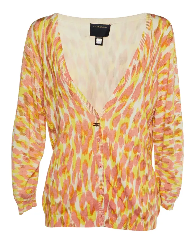 Roberto Cavalli printed V-neck cardigan - Rosa Rosa