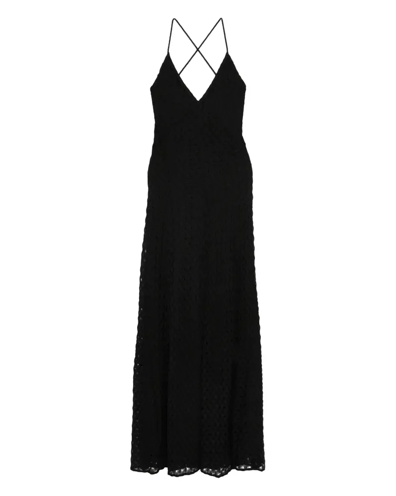 Missoni Maxikleid mit V-Ausschnitt - Schwarz Schwarz