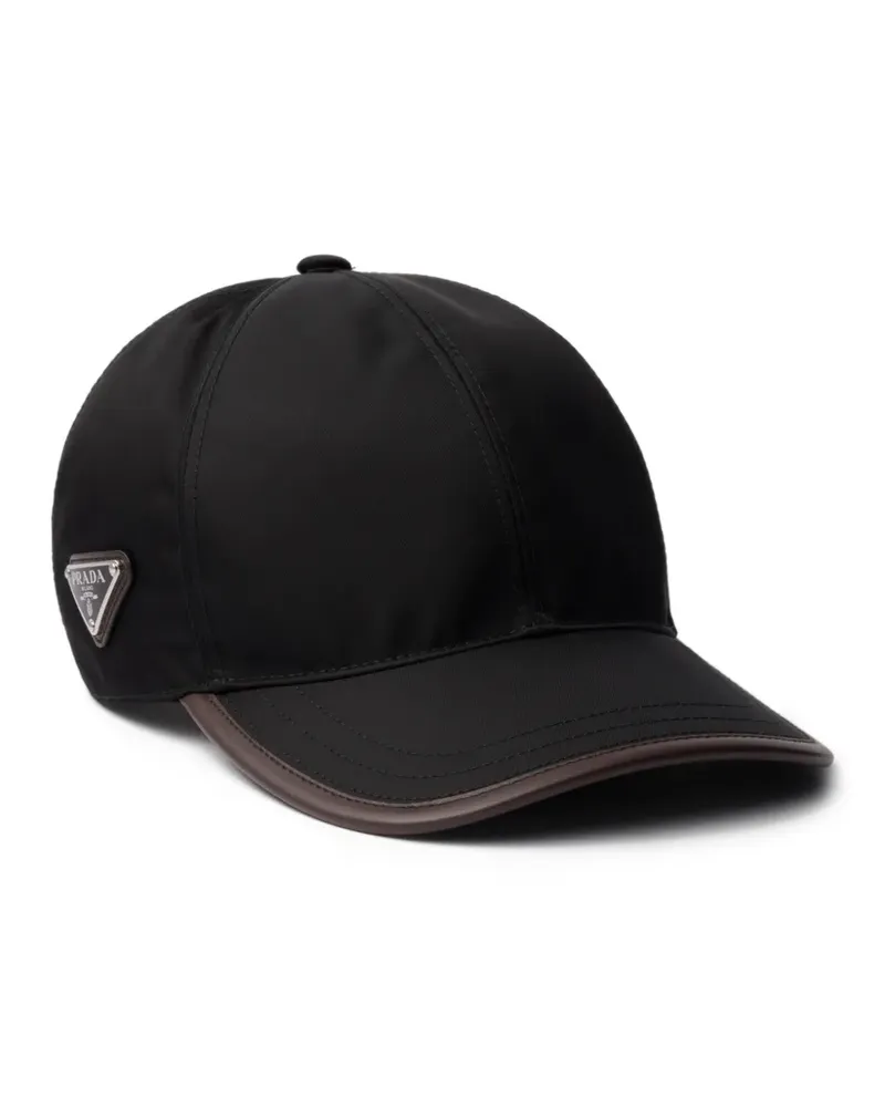 Prada enamelled-logo baseball cap hat - Schwarz Schwarz
