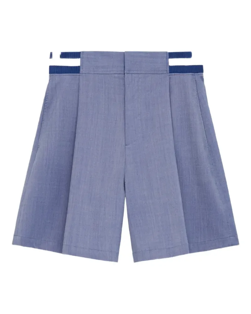 Loewe Gestreifte Shorts mit Logo-Stickerei - Blau Blau