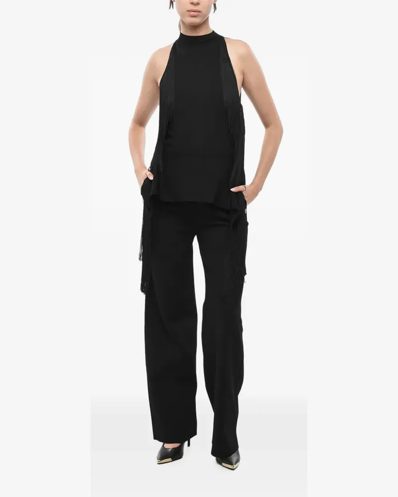 Stella McCartney fringe-trim sleeveless jumpsuit - Schwarz Schwarz
