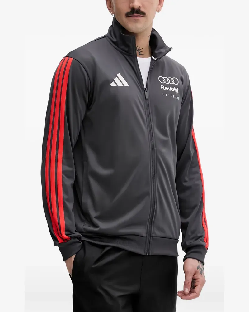 adidas Audi Revolut F1 Team logo-print zip-up jacket - Grau Grau
