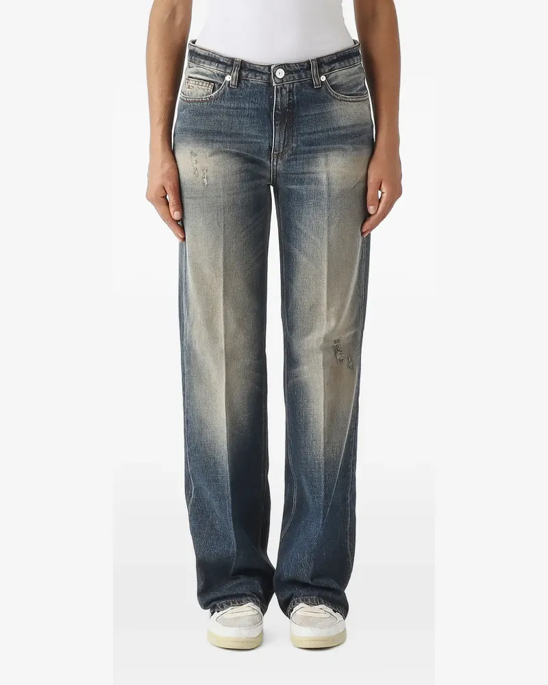 nine:inthe:morning Franca faded distressed jeans - Blau Blau