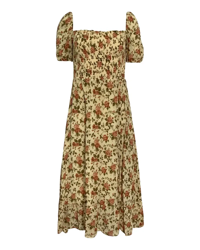 Reformation Meadow floral midi dress - Nude Nude