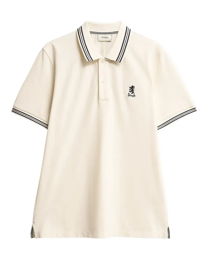 Pringle of Scotland tipped piqué-cotton polo shirt - Nude Nude