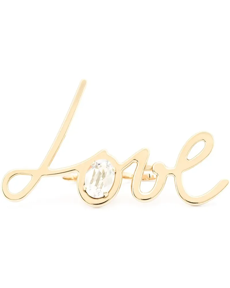 Lanvin Ring mit "Love"-Motiv - Metallic Metallic