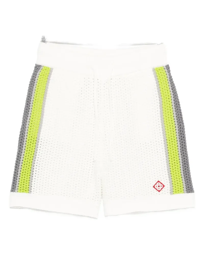 Casablanca Paris Gestreifte Shorts - Weiß Weiß