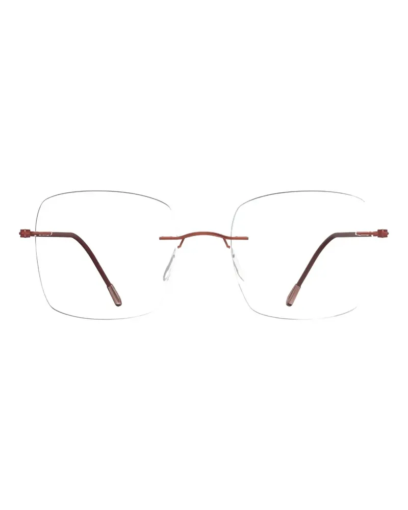Silhouette rimless geometric-frame glasses - Rot Rot